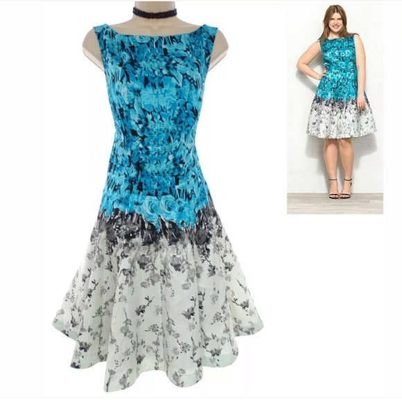 dressbarn/db established 1962 Dresses & Skirts - 16 XL 1X▪️ELEGANT FLORAL FIT&FLARE DRESS Plus Size